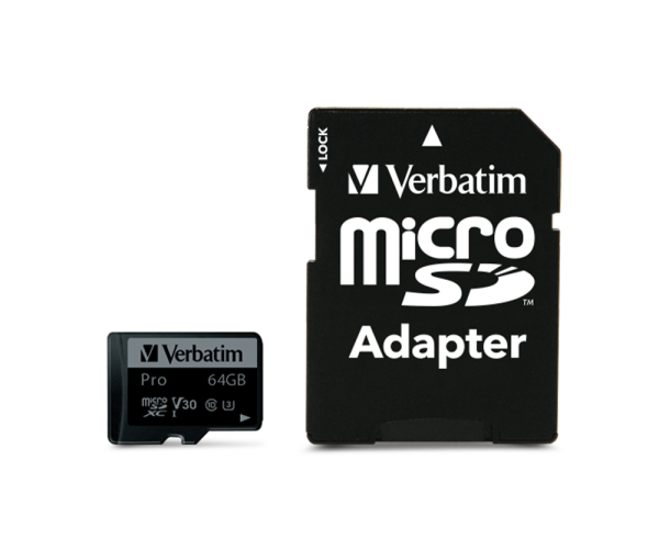 Verbatim 64GB Pro U3 Micro SDXC Hafıza Kartı