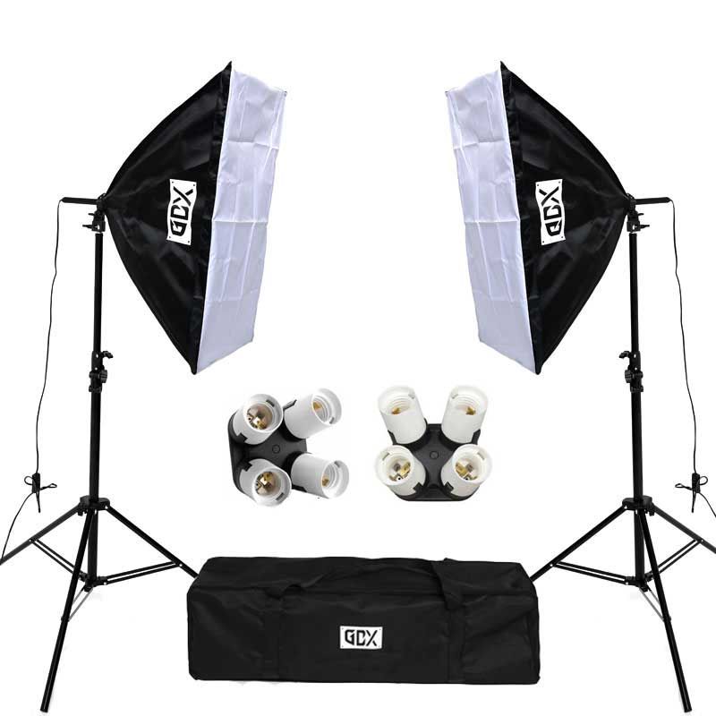 Gdx TLB-4 Pro Light 50x70 cm Video ve Fotoğraf Çekim 2'li  SoftBox Seti - 4 Duylu Softbox