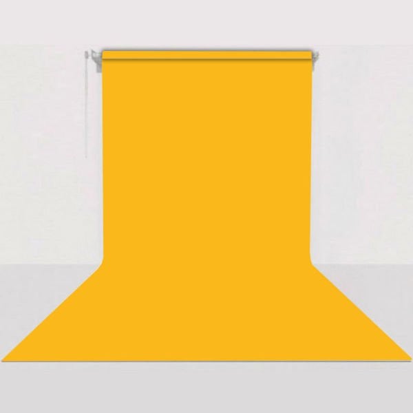 Gdx Sabit (Tavan & Duvar) Kağıt Sonsuz Stüdyo Fon Perde (Deep Yellow) 2.70x11 Metre