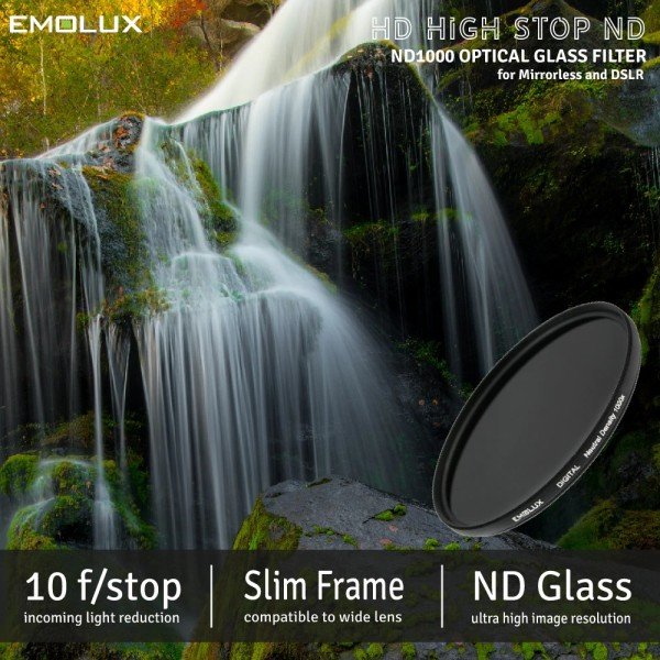 Emolux 67mm ND1000 10 Stop Filtre