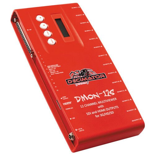 Decimator DMON-12S: 12 Channel Multi-Viewer w/ HDMI & SDI Outputs for 3G/HD/SD