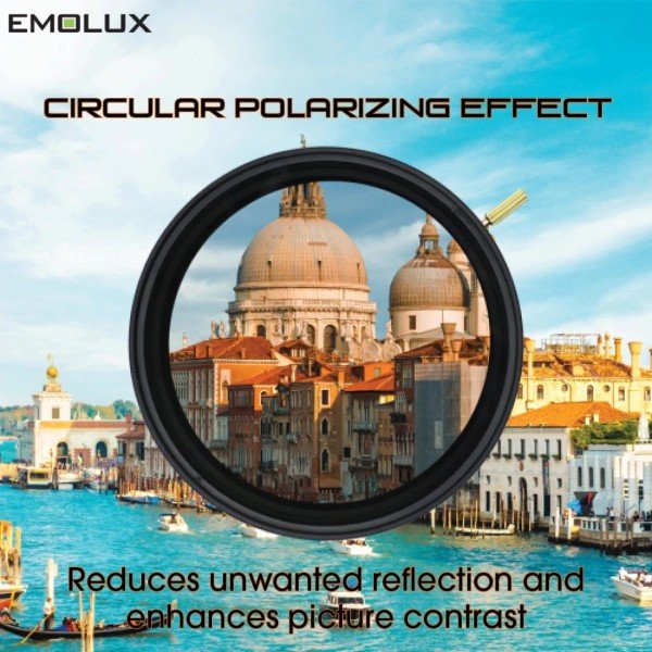 Emolux 40.5mm 2 in 1 Variable ND 2-400 + Circular Polarize Filtre