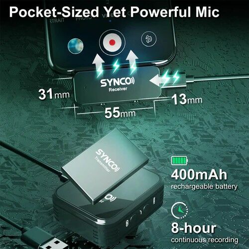 Synco G1L iPhone için Kablosuz Yaka Mikrofonu