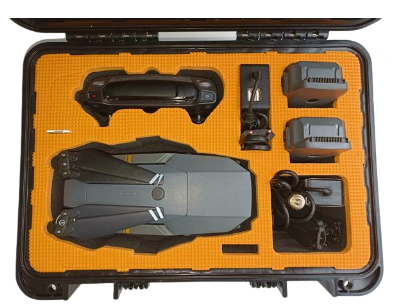 Clascase C07 DJI Mavic Serisi Portatif Hardcase Drone Çantası (Mini/Mini SE/Mini 2/Air/Pro/Air 2/2S/ 2 Pro/Zoom) Turuncu