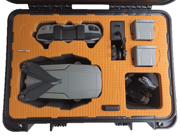 Clascase C07 DJI Mavic Serisi Portatif Hardcase Drone Çantası (Mini/Mini SE/Mini 2/Air/Pro/Air 2/2S/ 2 Pro/Zoom) Turuncu