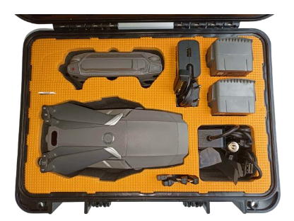 Clascase C07 DJI Mavic Serisi Portatif Hardcase Drone Çantası (Mini/Mini SE/Mini 2/Air/Pro/Air 2/2S/ 2 Pro/Zoom) Turuncu