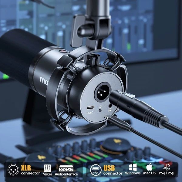 Maono PD200X USB/XLR Dinamik Mikrofon / Beyaz