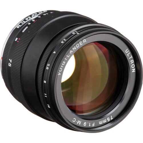 Voigtlander Ultron 75mm f/1.9 Lens Leica M (Multicoated, Matte Black)