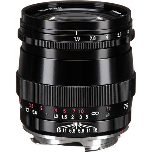 Voigtlander Ultron 75mm f/1.9 Lens Leica M (Single Coated, Black)