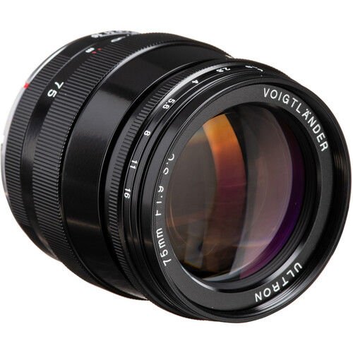 Voigtlander Ultron 75mm f/1.9 Lens Leica M (Single Coated, Black)