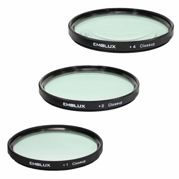 Emolux 52mm HD Macro Close Up Filtre Kit (+1,+2,+4)