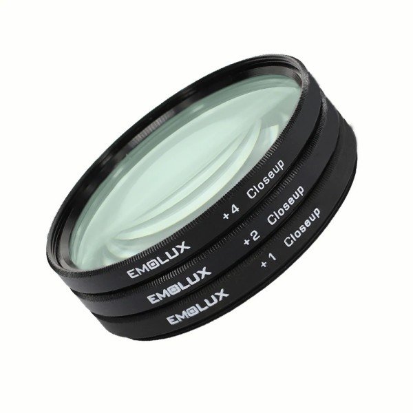 Emolux 52mm HD Macro Close Up Filtre Kit (+1,+2,+4)