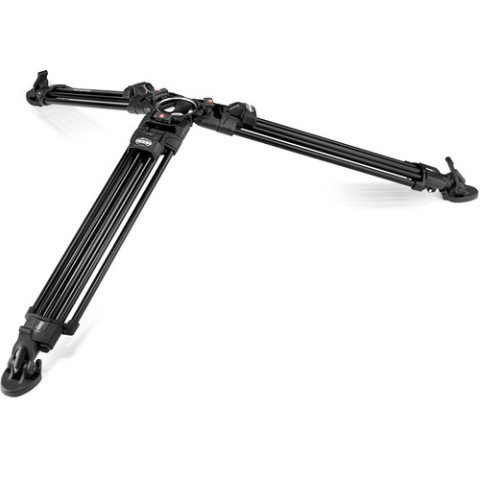 Manfrotto 608 Nitrotech Fluid Head with 645 Fast Twin Aluminum Tripod System and Bag (MVK608TWINFA)