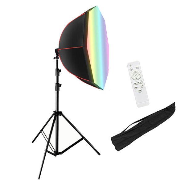 GDX RGB-BW-90 Renkli Işıklı 90cm Softbox 2'li Set