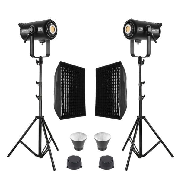 GDX EXC-400C-II 2'li Full Set (Gridli 60x90 Softbox + 260 cm Kalın Işık Ayağı)