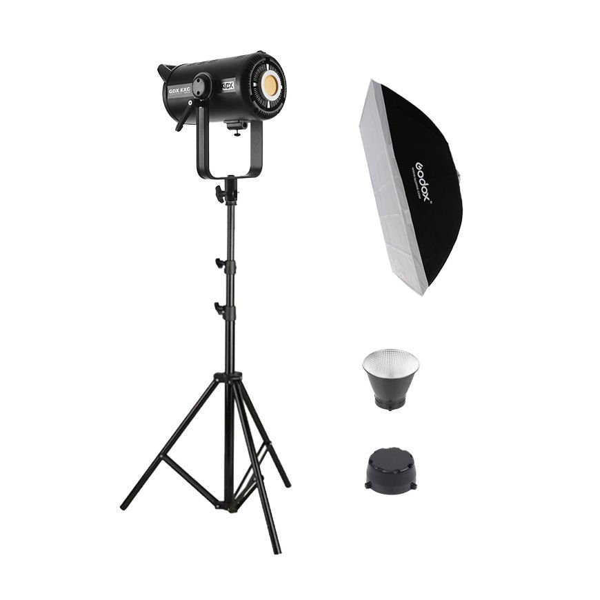 GDX EXC-220C-II Full Set (60x90 Softbox + 260 cm Kalın Işık Ayağı)