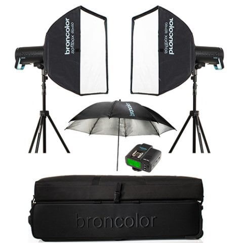 Broncolor Siros 400 S Expert Kit Paraflaş Seti (Şemsiye ve Tetikleyici Hediye)