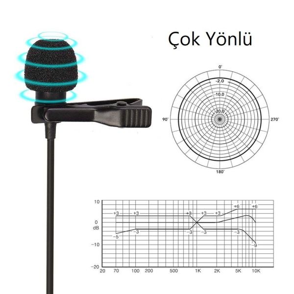 LensgoDM1 Kablolu İkili Yaka Mikrofonu Seti