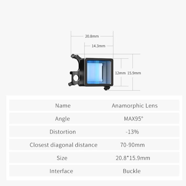 Ulanzi DR-03 Dji Mavic Air 2 1.33x Anamorphic Lens