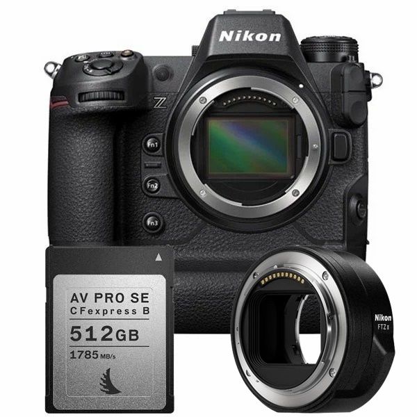 Nikon Z9 + FTZ II Mount Çevirici + Angelbird 512GB CFexpress Kart