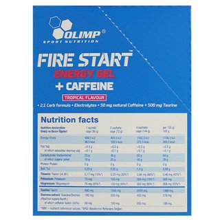 Olimp Fire Start Energy Gel + Caffeine 36 Gr 20 Saşe