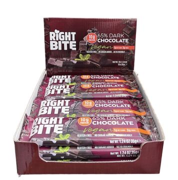 RIGHT BITE VEGAN PROTEIN BAR BİTTER ÇİKOLATA AROMALI X 16 ADET