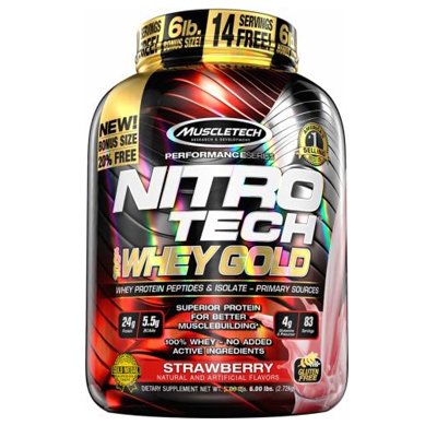 Muscletech Nitrotech %100 Whey Gold Protein Çilek 2722 gr - 83 Servis