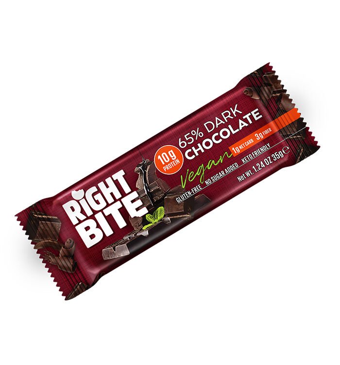 RIGHT BITE VEGAN PROTEIN BAR BİTTER ÇİKOLATA AROMALI