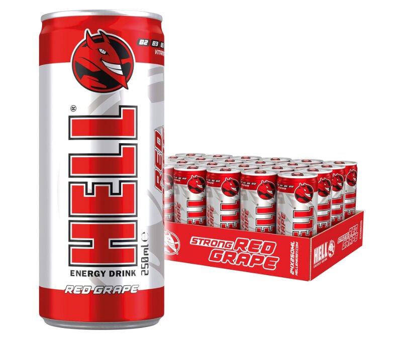 Hell Energy Drink RED GRAPE AROMALI 24 lü paket