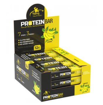 Torq Protein Bar 50 gr X 12 adet MUZ AROMALI