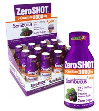 Zero Shot 60 mL 3000 Mg L-Carnitine + Plus Sambucus 12 Adet