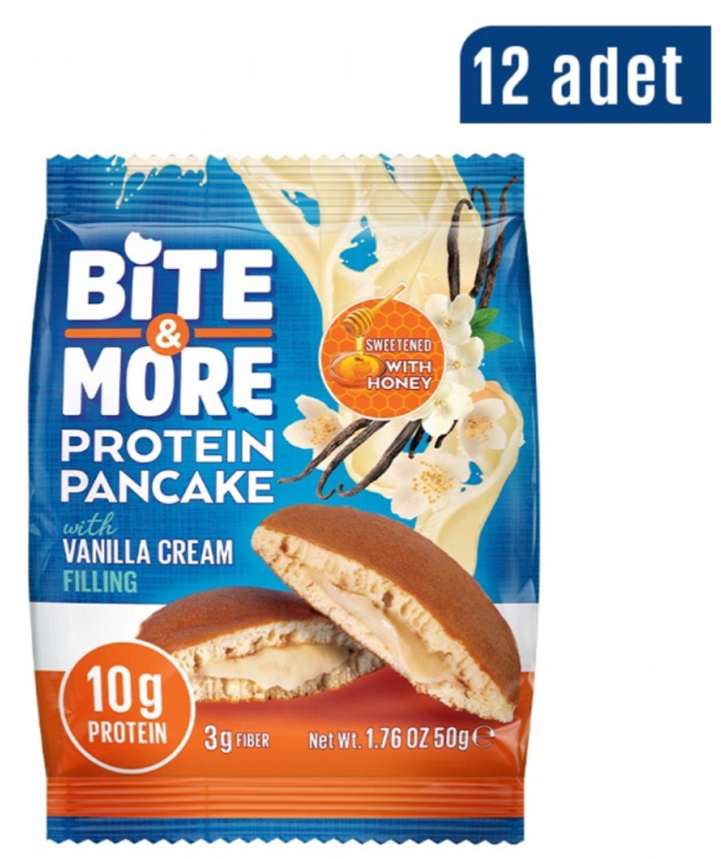 BİTE MORE PROTEİN PANCAKE (50 GR) - 12 ADET VANİLYA AROMALI