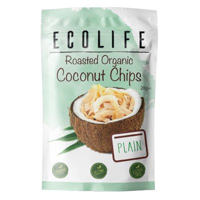 ECO LİFE ROASTED ORGANİC COCONUT CHİPS 12 ADET