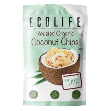 ECO LİFE ROASTED ORGANİC COCONUT CHİPS 12 ADET