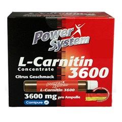 POWER SYSTEM L-Carnitine Liquid 3600 mg 20 ampul X 30 ml