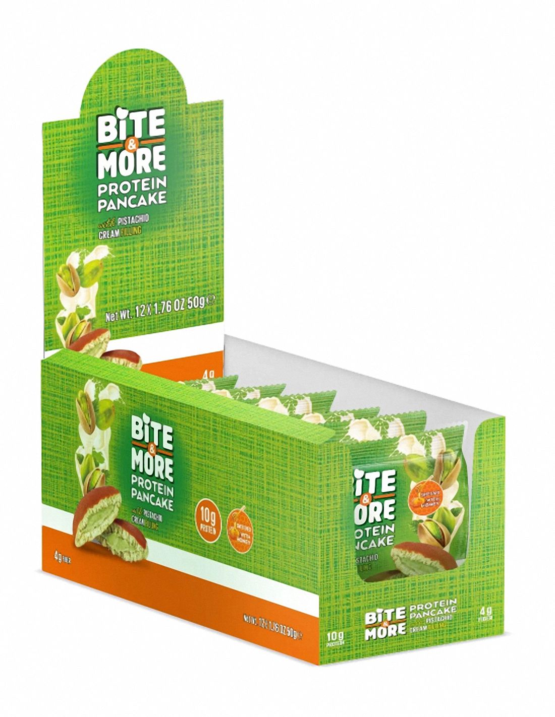 BİTE MORE PROTEİN PANCAKE (50 GR) - 12 ADET ANTEP FISTIK AROMALI