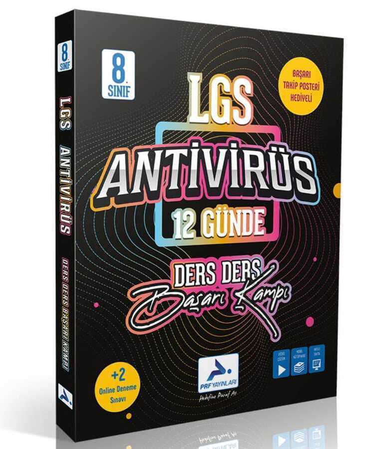 PRF Paraf Yayınları 8.Sınıf LGS Antivirüs 12 Günde Ders Ders Başarı Kampı
