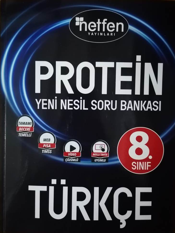 Netfen Yayınları 8.Sınıf LGS Protein Video Çözümlü Türkçe Soru Bankası