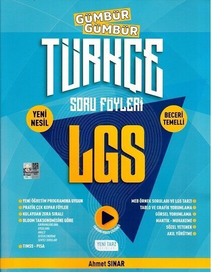 Yeni Tarz Yayınları 8. Sınıf LGS Türkçe Gümbür Gümbür Soru Föyleri