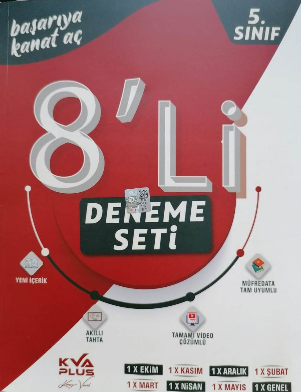 KVA Plus 5.Sınıf 8'li Deneme Seti Kırmızı Seri