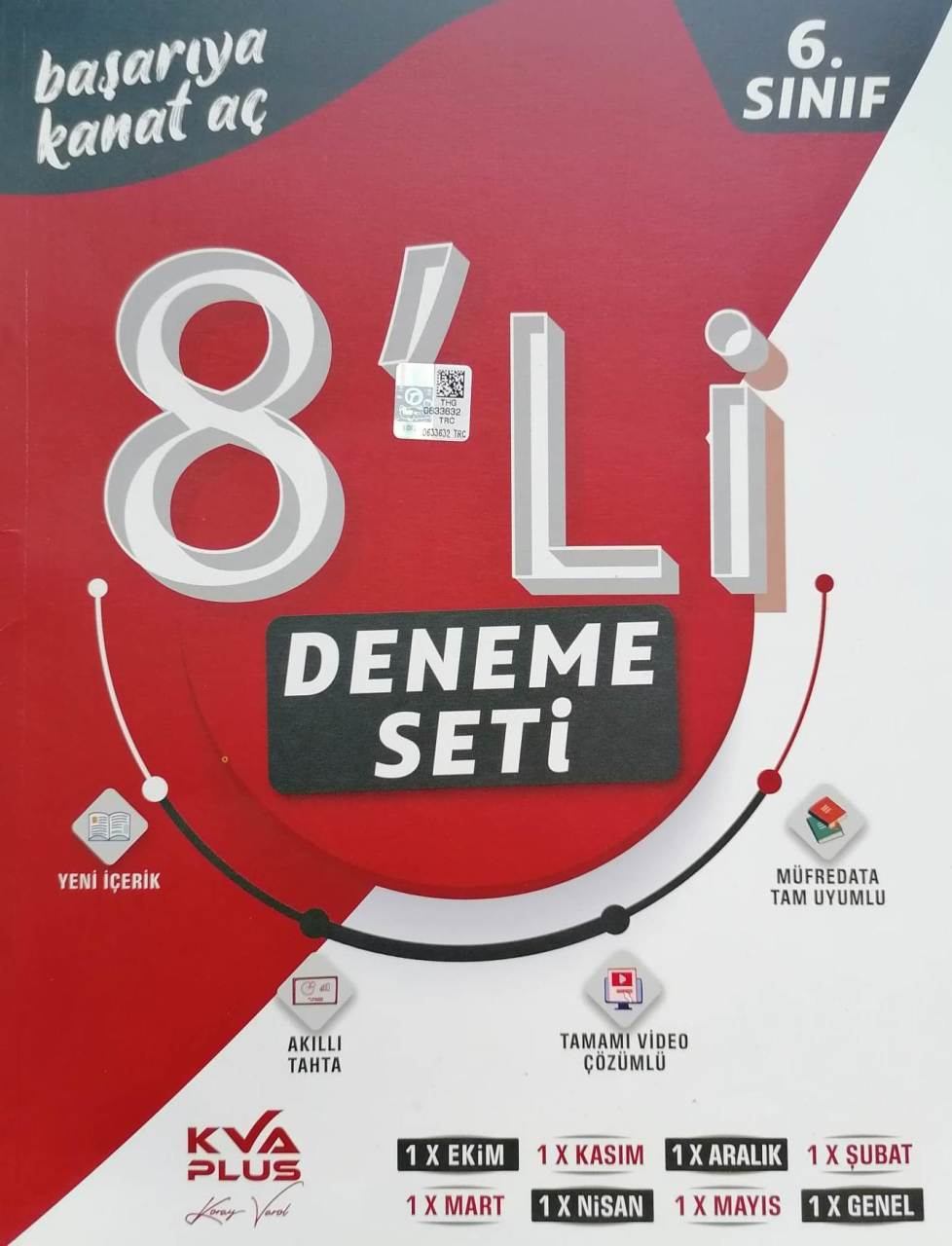 KVA Plus 6.Sınıf 8'li Deneme Seti Kırmızı Seri