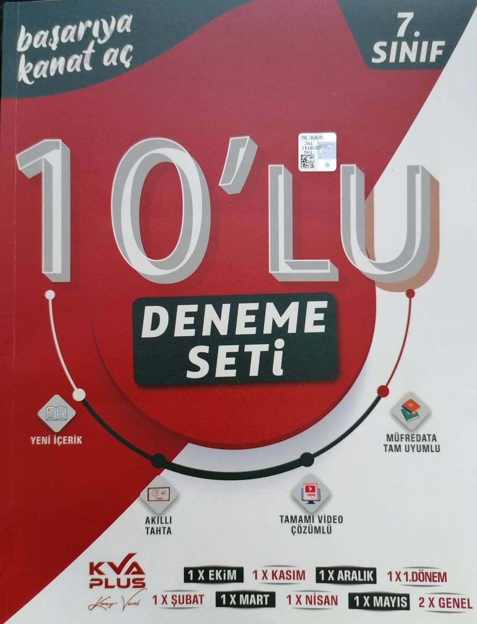 KVA Plus 7.Sınıf 10'lu Deneme Seti Kırmızı Seri