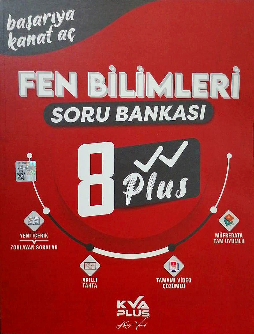 KVA Plus 8.Sınıf LGS Fen Bilimleri Soru Bankası Kırmızı Seri