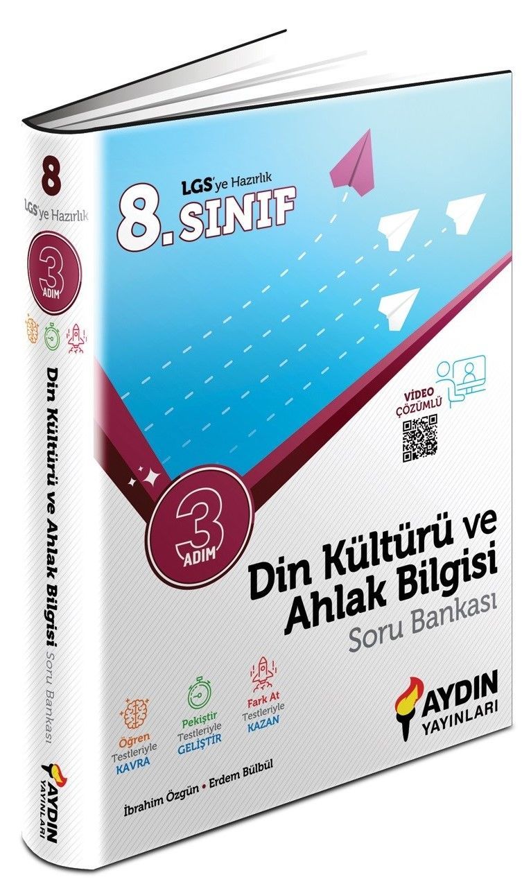 Aydın 8.Sınıf LGS Üç Adım Din Kültürü Soru Bankası - Aydın 3 Adım