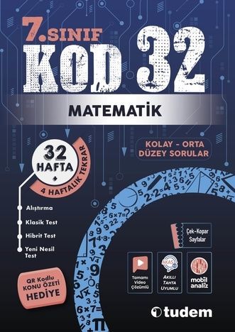 Tudem 7.Sınıf KOD32 Matematik -7.Sınıf kod 32 Tudem -kd32