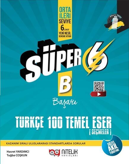 Nitelik 6.Sınıf Süper B ( Başarı) Türkçe 100 Temel Eser