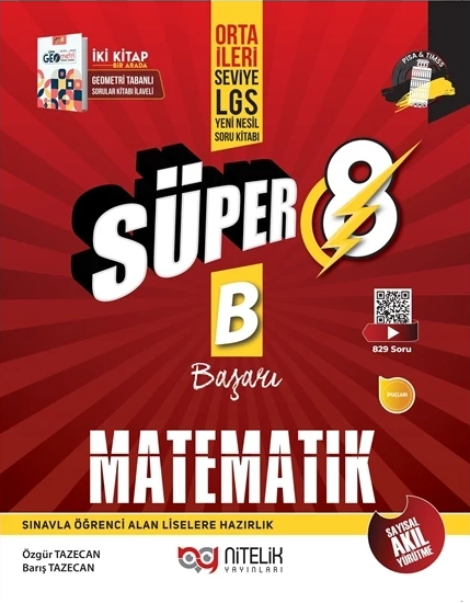 Nitelik 8.Sınıf LGS Süper Matematik Akıl Yürütme Soru Bankası  //