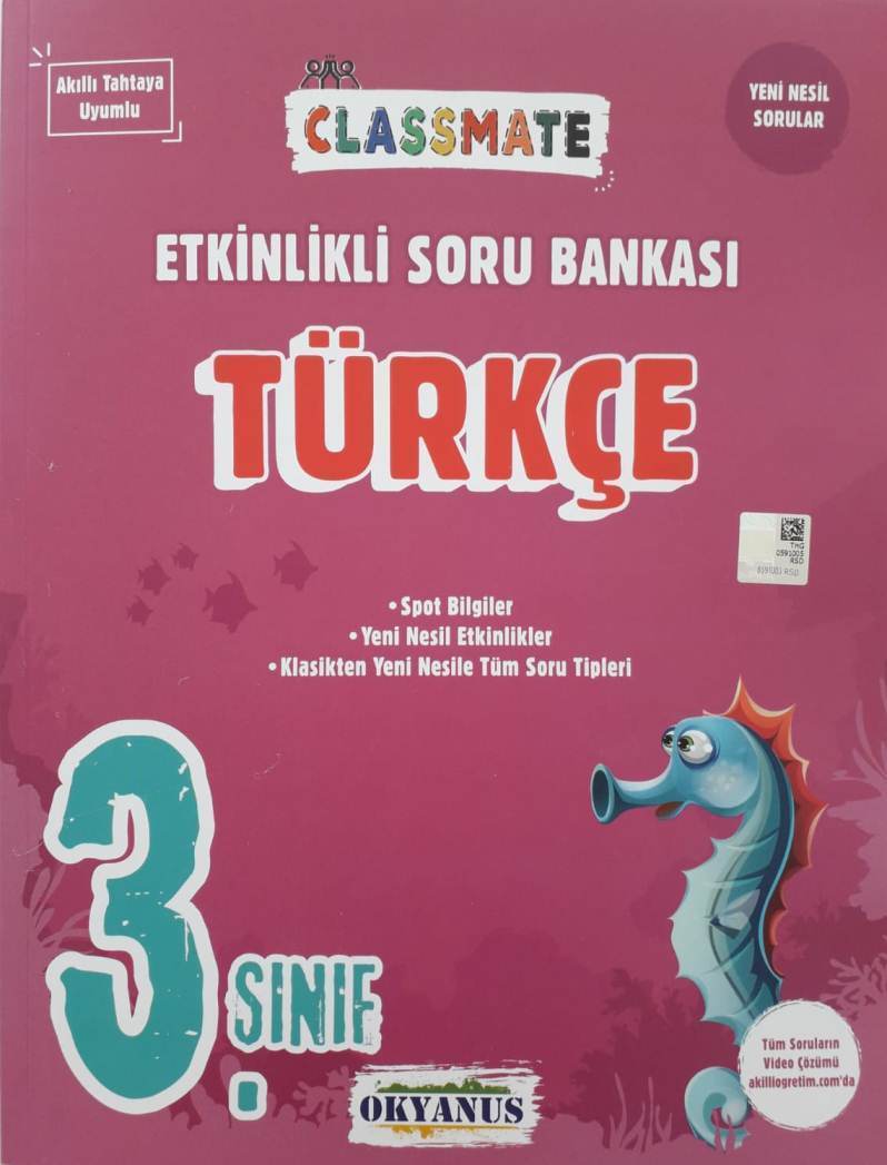 Okyanus 3.Sınıf Classmate Türkçe Etkinlikli Soru Bankası