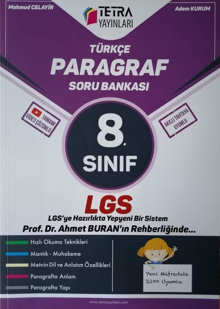 TETRA Yayınları 8.Sınıf LGS paragraf Soru Bankası