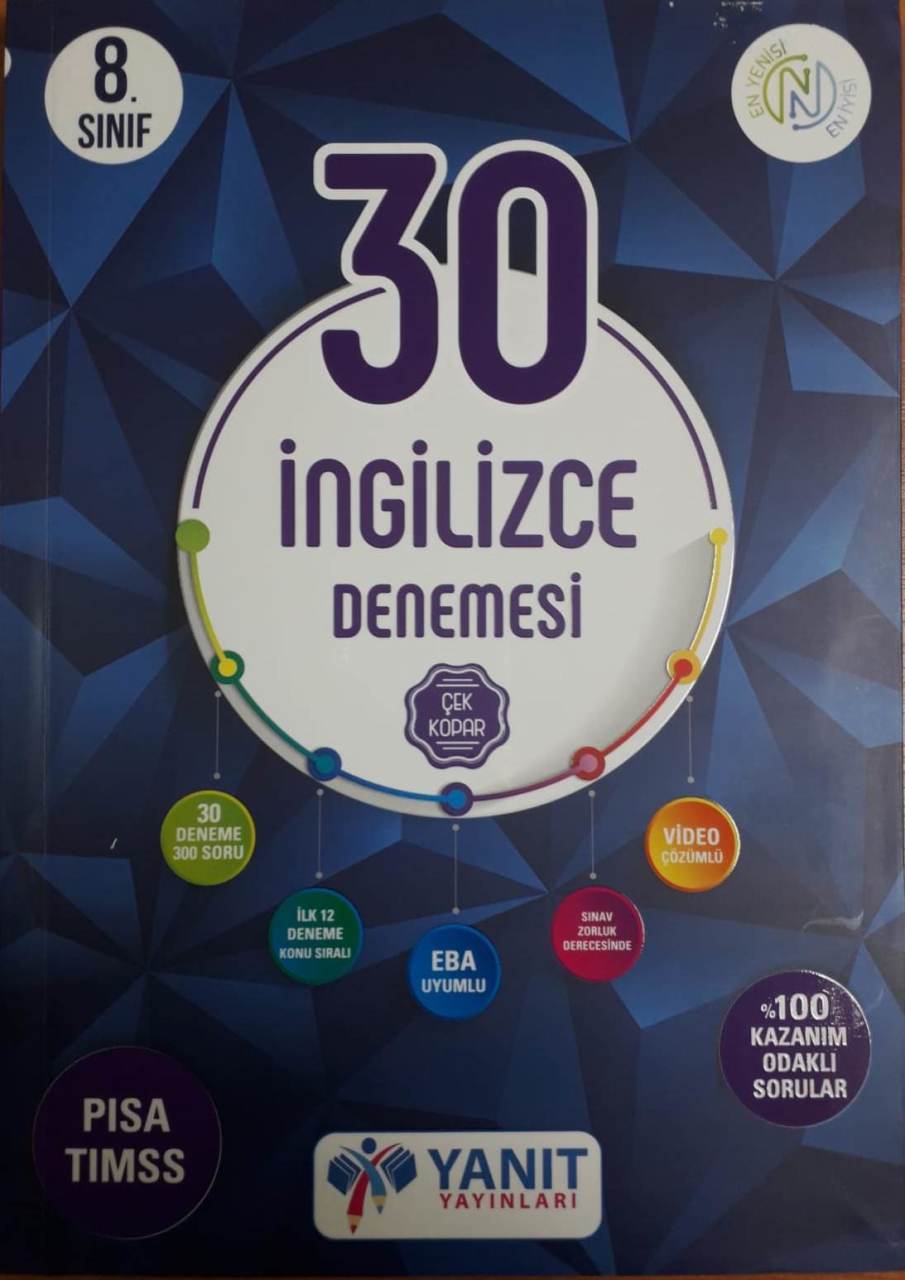 Yanıt 8.Sınıf LGS İngilizce 30 Çözümlü Föy Deneme